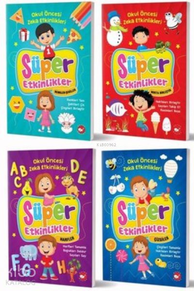 Okul Öncesi Zeka Geliştiren Etkinlik Kitapları Seti (4 Kitap Takım) - Tuba Öztürk