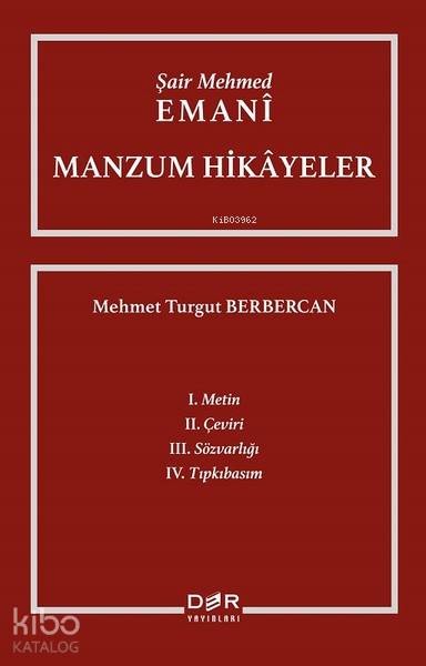 Şair Mehmed Emani-Manzum Hikayeler - Mehmet Turgut Berbercan