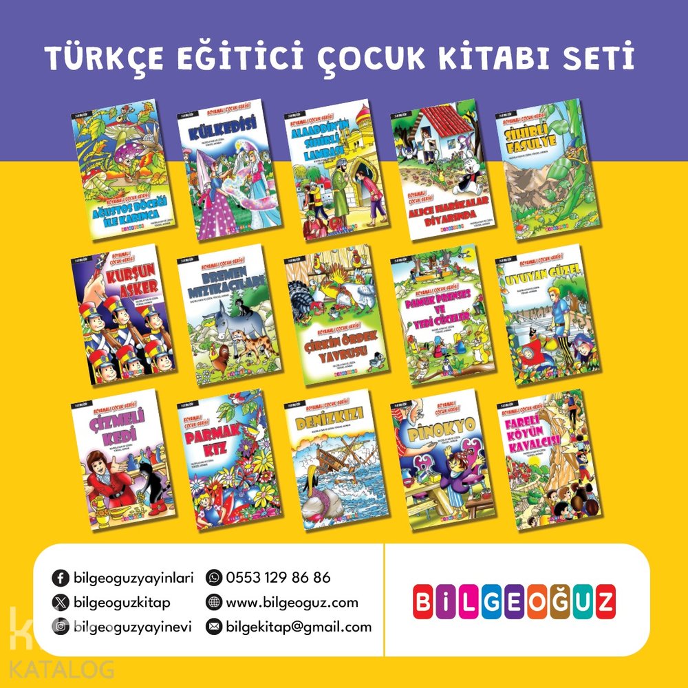 Türkçe Eğitici Çocuk Kitabı Seti (15 Kitap) - Yüksel Akman