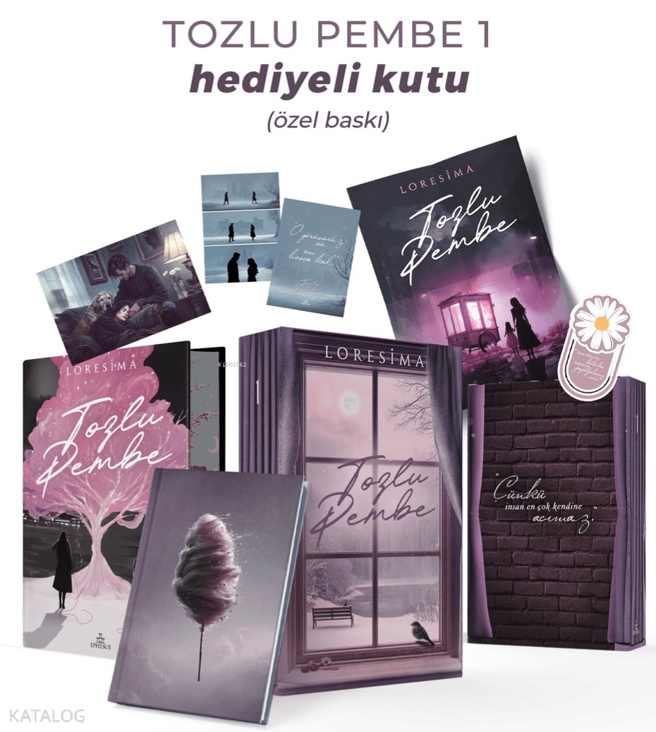 Tozlu Pembe 1 (Ciltli-Yan Boyamalı-Hediyeli Kutu) - Loresima