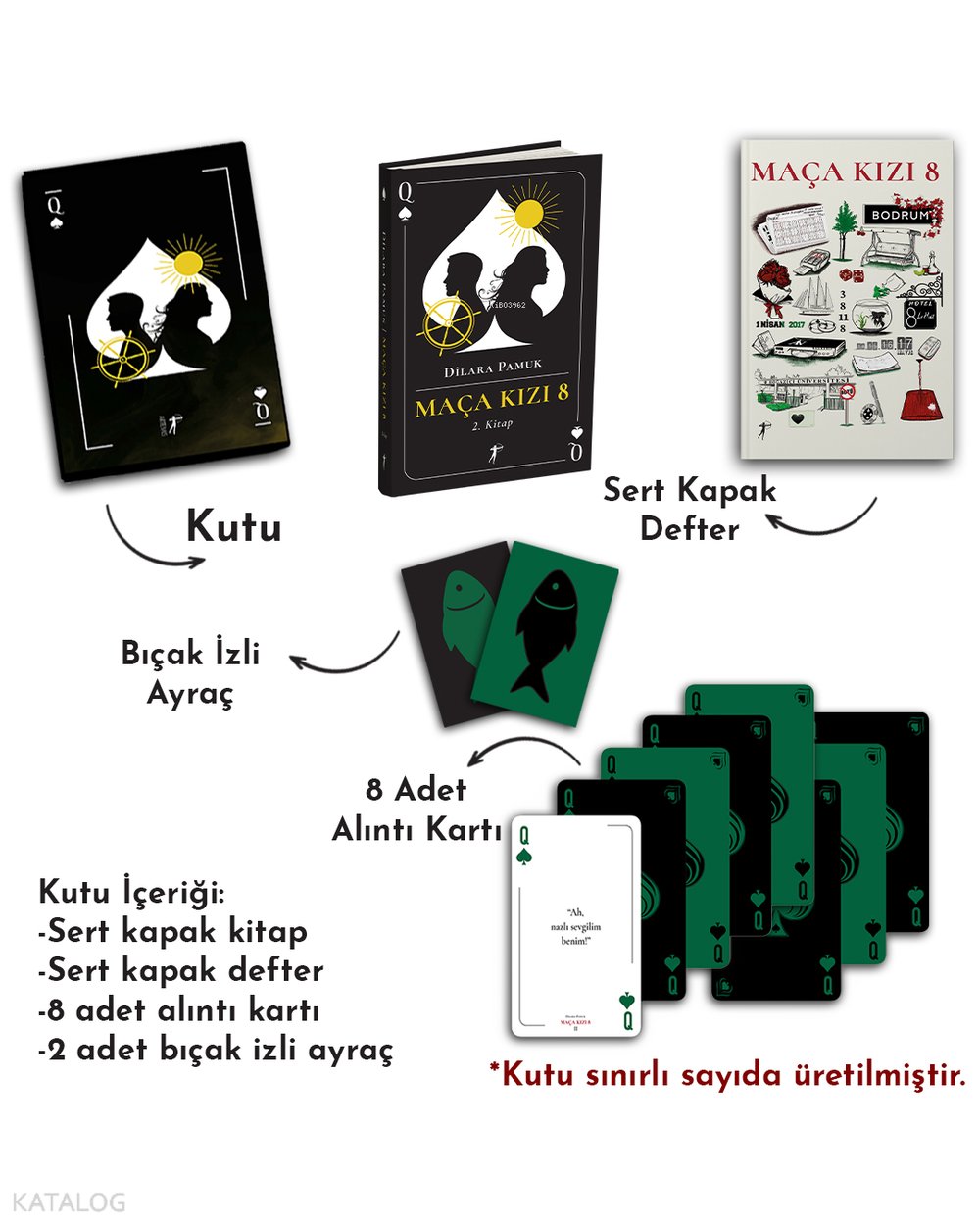 Maça Kızı 8 - 2.Kitap Seti (Kutulu-Ciltli) - Dilara Pamuk