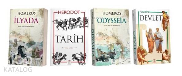 Tarih Seti (4 Kitap Takım) - Herodotos, Homeros, Platon ( Eflatun