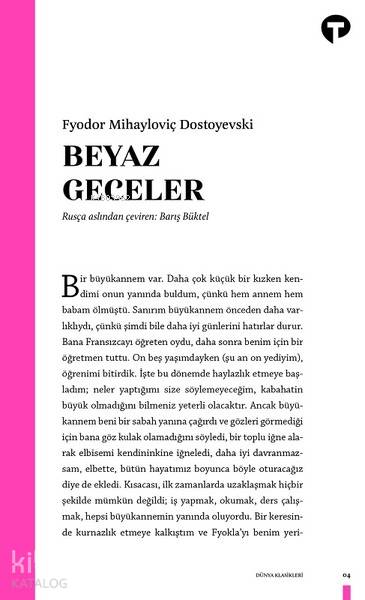 Beyaz Geceler - Fyodor Mihayloviç Dostoyevski