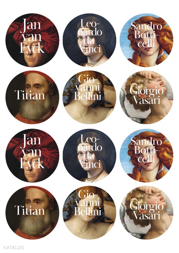 İkonik Tablolar Sticker (12’li)