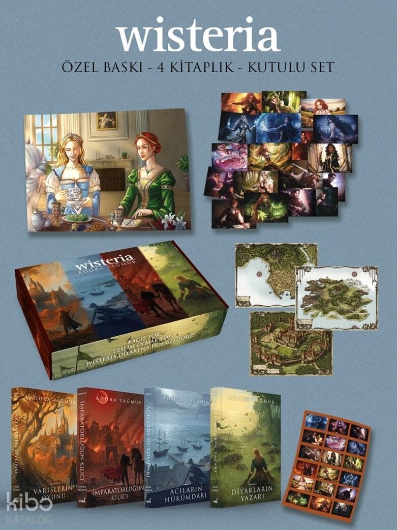 Wisteria Serisi Özel Kapak (4 Kitap - Ciltli - Kutulu) - Adora Yağmur
