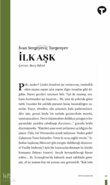 İlk Aşk - İvan Sergeyeviç Turgenyev