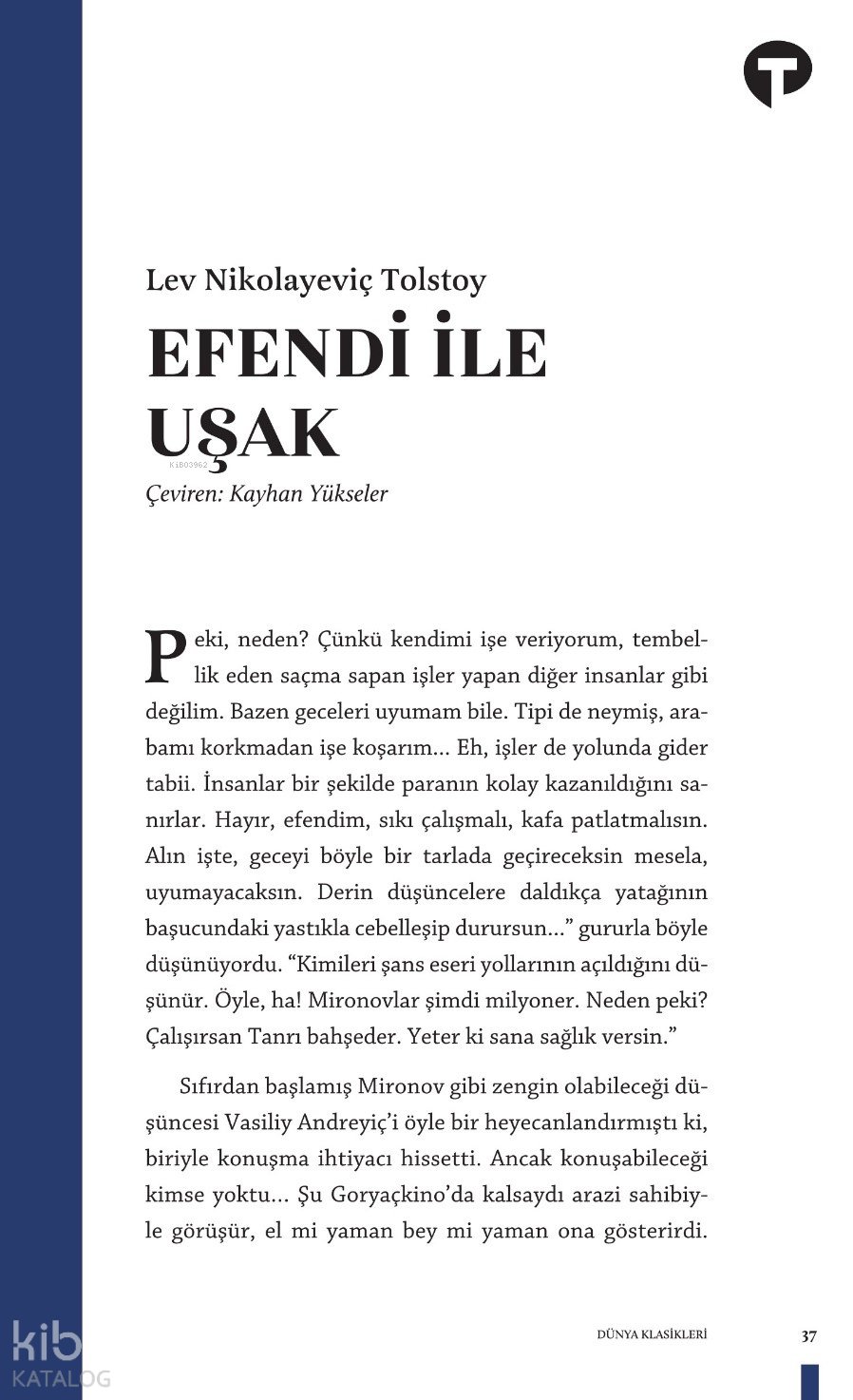 Efendi ile Uşak - Lev Nikolayeviç Tolstoy