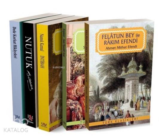 Türk Klasikleri Seti (5 Kitap Takım) - Mustafa Kemal Atatürk, Ahmet Mithat Efendi, Namık Kemal, Sami Paşazade Sezai