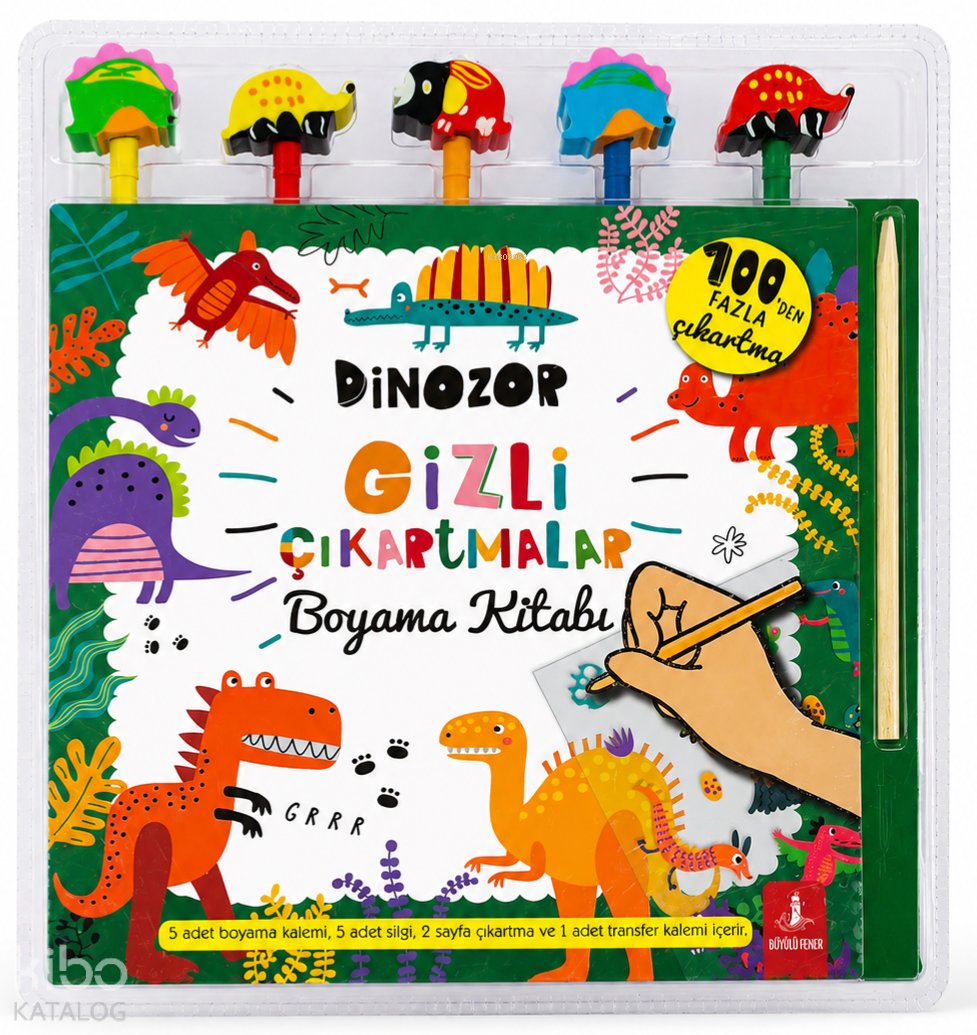 Dinozor Gizli Çıkartmalar Boyama Kitabı Seti