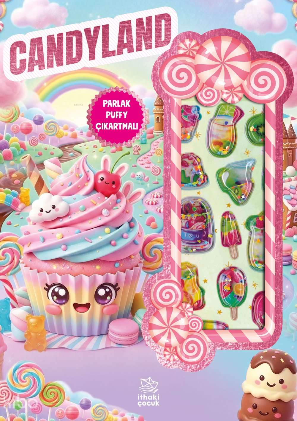 Candyland - Puffy Parlak Çıkartmalı Boyama Kitabı