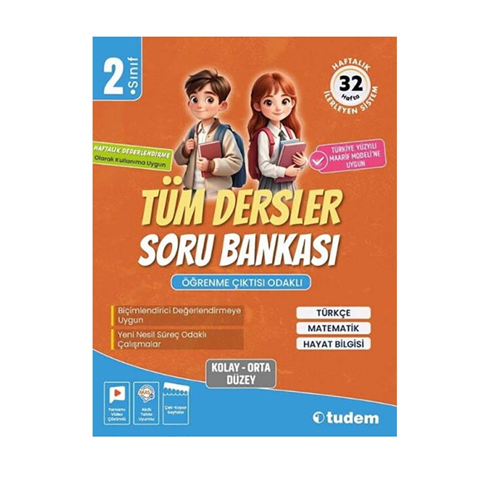 2. SINIF TÜM DERSLER SORU BANKASI 2025(32 HAFTALIK)