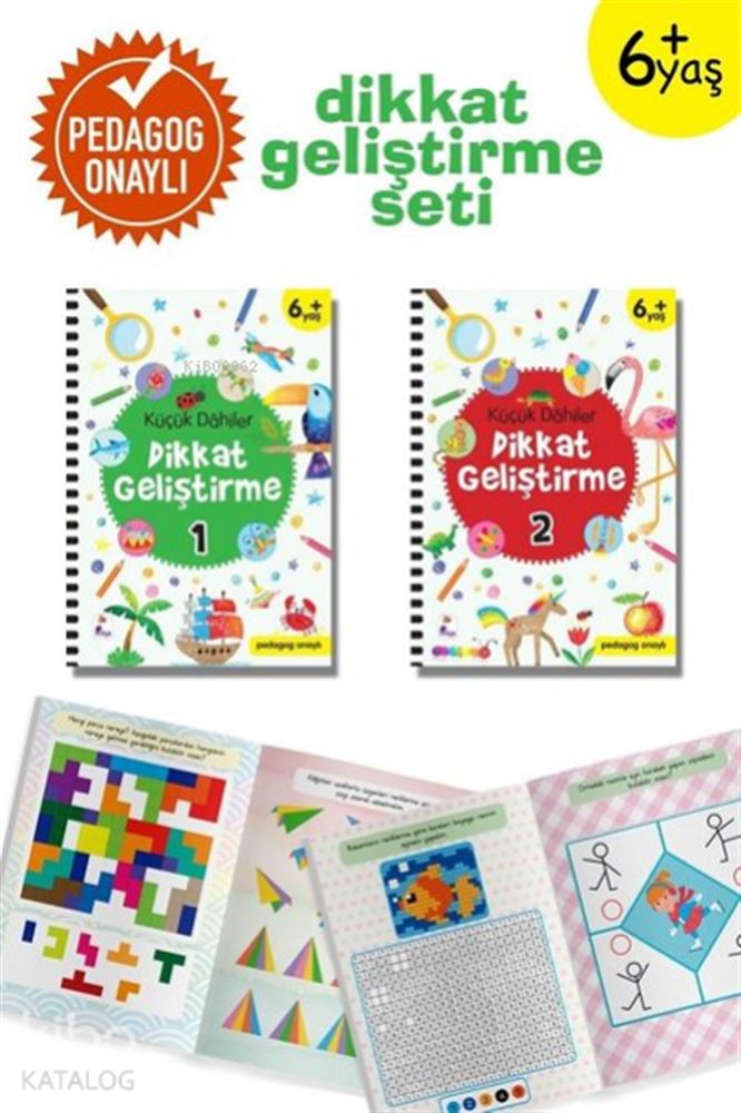 KÜÇÜK DAHİLER DİKKAT GELİŞTİEME SETİ 2 KİTAP 6+ YAŞ